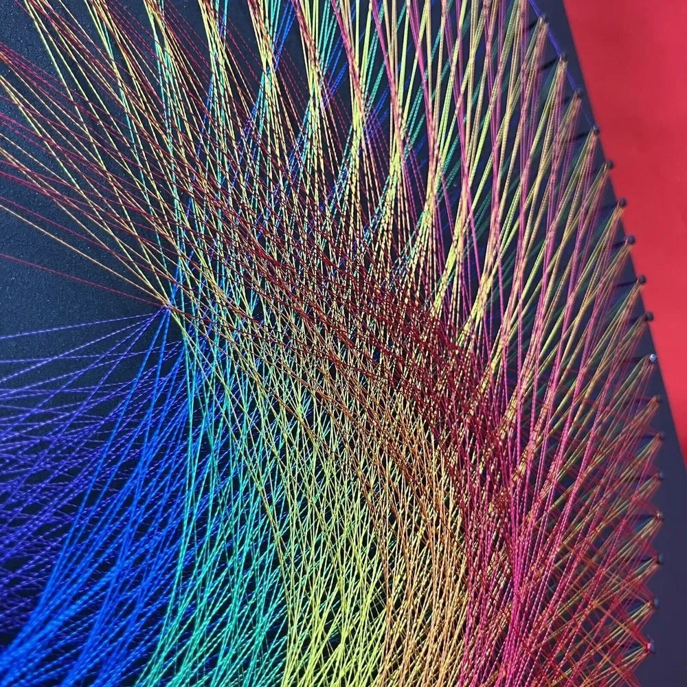 Rainbow String Art / Mandala Circle Wall‎ Decor / Rainbow / 12